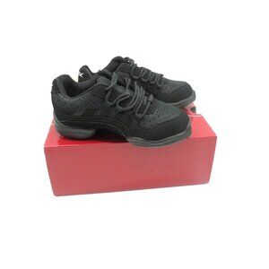 Capezio DS24C Black Dance Sneakers Mesh & Suede Upper Size 13 Kids NEW